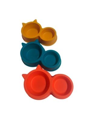 Миска для животных двойная, 28*18*4,8 см (ML-2089)