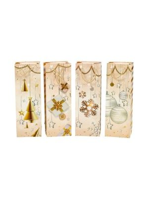 Пакет подарочный для вина  "Drink", 12*9*35 см (XMASGB5)