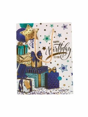 Пакет подарочный "Birthday party", 18*23*10 см (GB767)