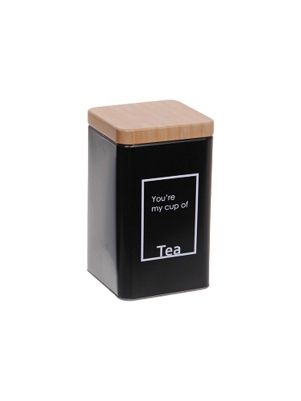 Банка для сыпучих, квадратная, "Tea& Coffee& Sugar", 9*6*16 см (ML-1233)