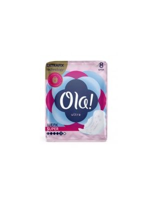 Прокладки Ola! ULTRA SUPER ультратонкие Шелков. пов., 8 шт