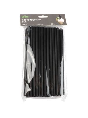 Набор трубочек "Black", 50 шт, 0,8*20 см (PK1145)