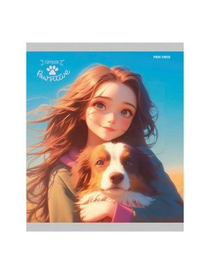 Тетрадь КЛЕТКА 48л. СТАНДАРТ  цветная мелов. обл., мат ламин, в асс-те ПХ, Т48-7375