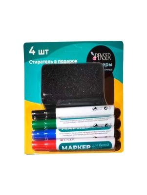 Маркеры для белой доски (4 шт) + стиратель (ML-1922)
