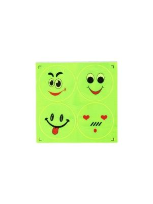 Наклейки со светоотражающим эффектом "Эмоджи", 4 шт, микс дизайна