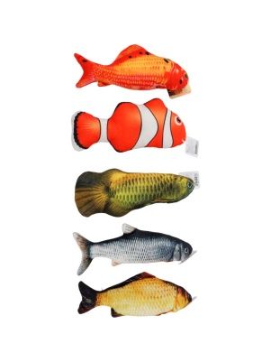 Игрушка для животных "Рыба", текстиль, ПП-хлопок, 19*6 см