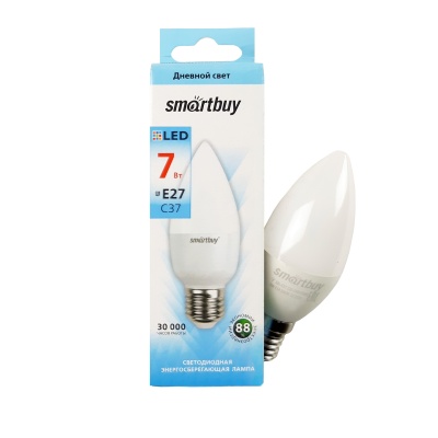 Светодиодная (LED) Лампа Smartbuy-С37-07W/4000/E27