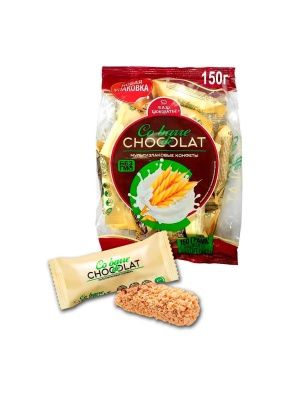 Мультизл.конфеты "Co barre de CHOCOLAT" с белой глазурью 150 г