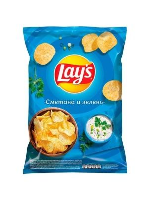 "ЛЕЙЗ" 70г чипсы из натур. картоф. со вкусом сметаны и зелени