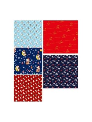 Упаковочная бумага Символ года Лошадки В АСС-ТЕ (70х100см, 1л, 5 диз. в ш/б) Собств.разраб  УБ-6146