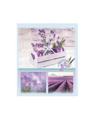 Тетрадь общая (скоба), ф.170х205мм, клетка, 96л., 4+0, СЛ, серия Природа 13 Лаванда