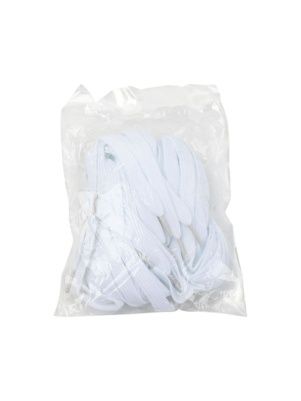 Шнурки для обуви, 6 пар, длина 1 м, белые 