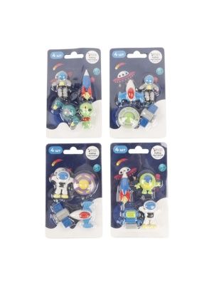 Набор фигурных ластиков"Space", 4 шт. (D24071014)