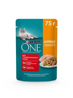 Пурина Ван 75г Конс д/к стерил курица, зелен.фасоль