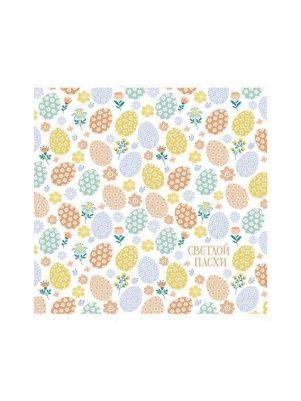 Салфетки бумажные столовые сервировочные  33 формата МИКС 2  Корзина и цыплята/Паттерн