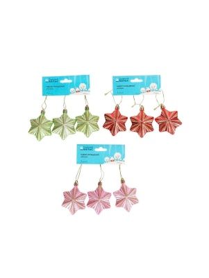 Набор елочных украшений "Stars", 3 шт, 6 см