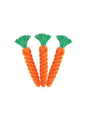 Игрушка для животных "Верёвка-морковка", 23 см