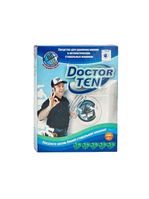 Ср-во для у-ния накипи"Doctor TEN"  в автомат. стир. машине, карт кор. 200г.
