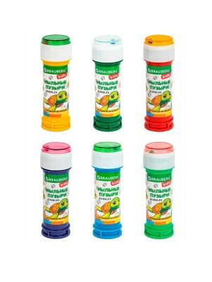 Мыльные пузыри 60 мл с игрушкой на крышке, BRAUBERG KIDS, 665453