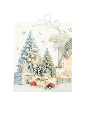 Пакет подарочный  "White shade", 26*32*10 см (XMASGB1381)