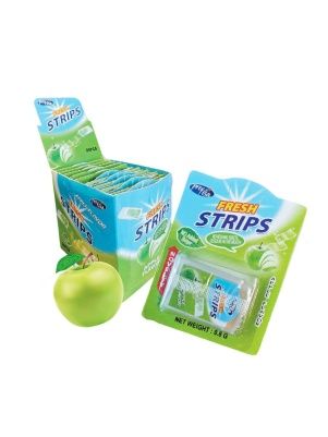 Пастилки "FRESH STRIPS" (яблоко) 8г