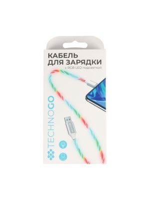 Кабель для зарядки с RGB LED подсветкой, Type-C (D25T)