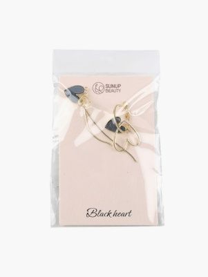 Серьги женские "Black heart" (KRE24080654)
