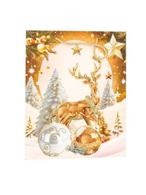 Пакет подарочный "Gold", 32*26*10 см (XMASGB293)