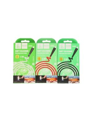 Кабель для зарядки, micro, 1.0М, 2.4А, силикон