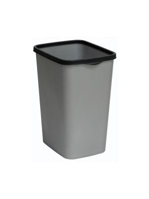 Ведро для мусора с фиксатором "Tandem"20л (сер.металлик/черный)