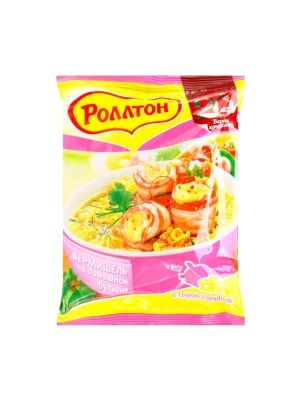 Вермишель б/пр Роллтон с сыром и беконом 60г