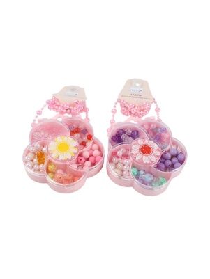 Набор для бисероплетения (бусины около 90 шт + шнур) 10*10*2,8 cм