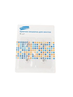 Крючок-вешалка для винтов, 4 шт, 6*6 см