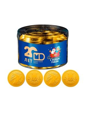 Изделия фигурные из глазури "ШОКО" монеты "Новогодние",6г.