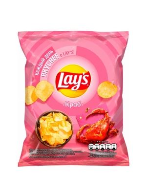 "ЛЕЙЗ" 70г чипсы из натур. картоф. со вкусом краба