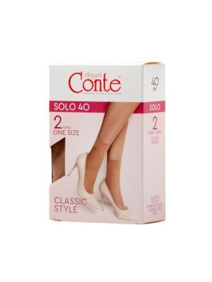 Носки женские CONTE ELEGANT SOLO 40 (2 пары), р.23-25, bronz