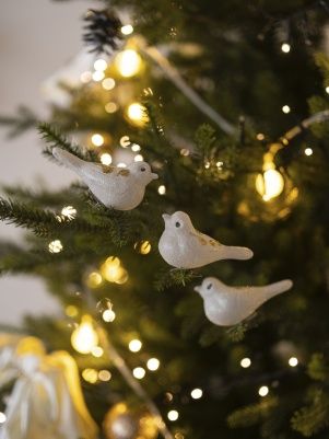 Украшение декоративное "Птичка", 3 шт, 3,5*8 см