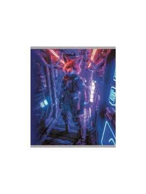 Тетрадь общая (скоба), ф.170х205мм, клетка, 48л., 4+0, СЛ, з.№587-25, серия Cyberpank