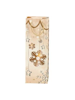 Пакет подарочный для вина  "Drink", 12*9*35 см (XMASGB5)