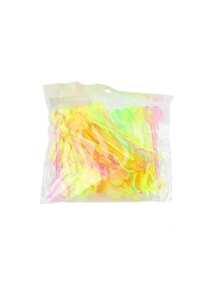 Пики декоративные 35 шт, 80 мм, "Сердечко", цветные 