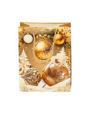 Пакет подарочный "Gold", 23*18*10 см (XMASGB292)