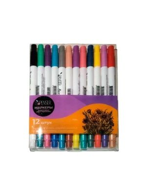 Маркеры акриловые двусторонние, 12 шт (ML-1923)