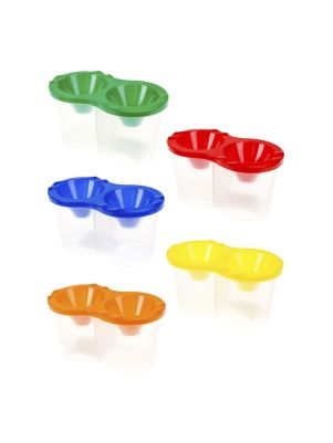 Стакан-непроливайка, двойной СТАНДАРТ АССОРТИ-2 (С-8999) 5 цветов, кратно 10 ПХ