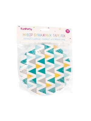 Набор бумажных тарелок "Вечеринка", 10 шт., 18 см (PI0019)