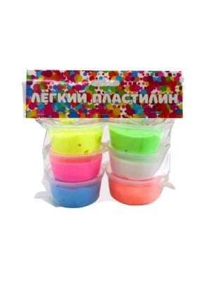 Набор паст для лепки "Легкий пластилин" 6 цветов