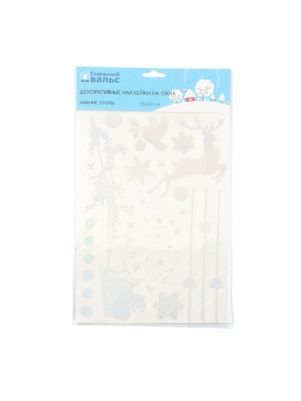 Наклейки декоративные на окна "Зимние узоры", 35*20 см (NYX0111)